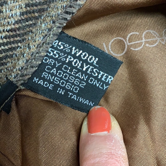 Vintage wool stripped skirt. Lined with pockets size 12 - Picture 7 of 9